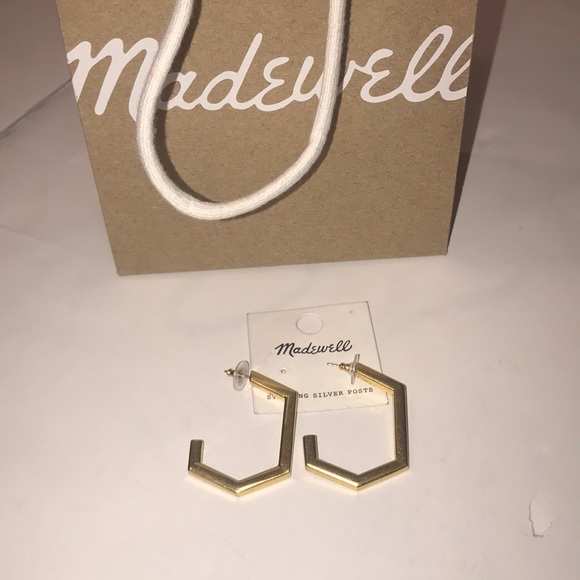 Madewell Jewelry - Madewell NWT Angular Hoops